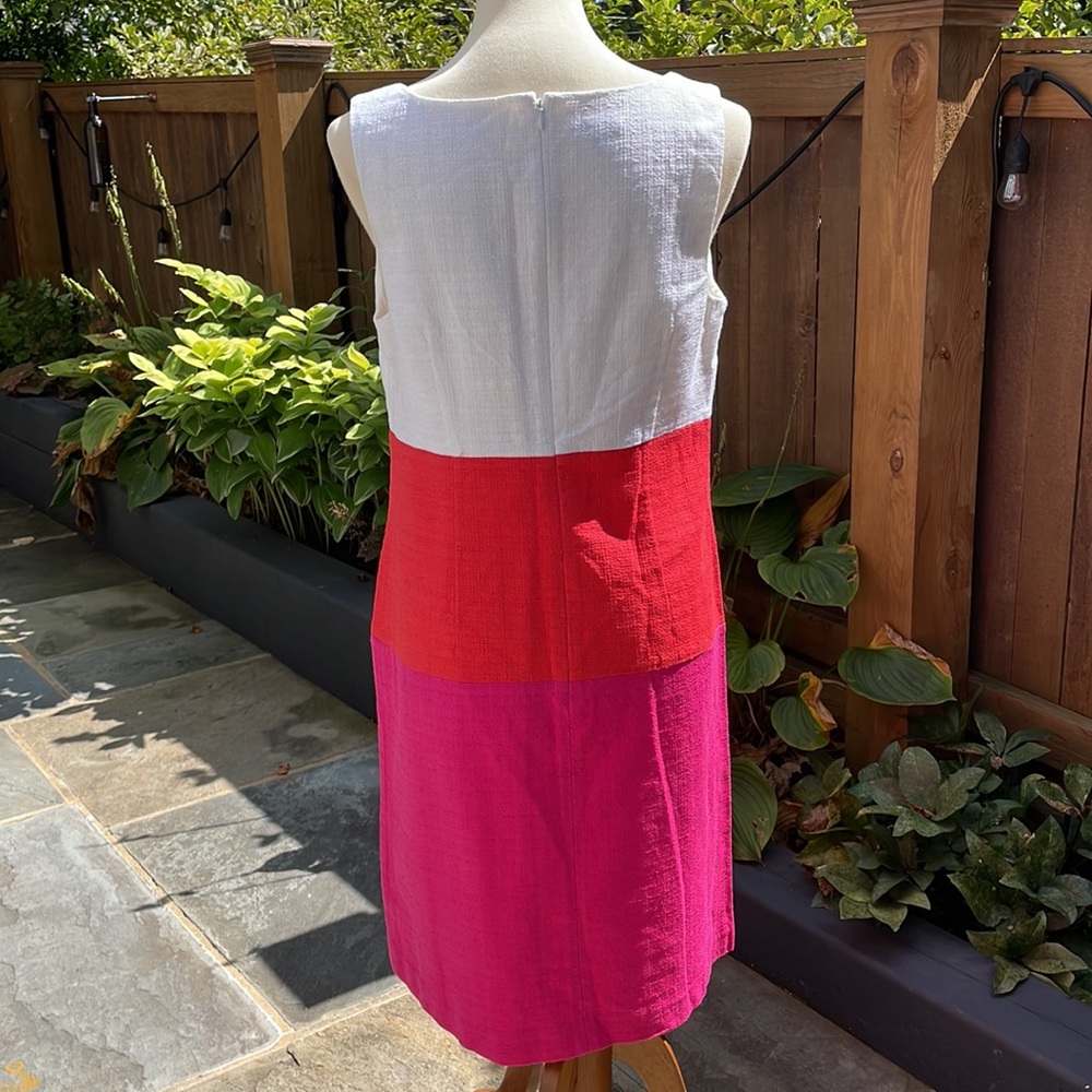 Talbots Textured Colorblock Sheath Dress - Picture 6 of 12